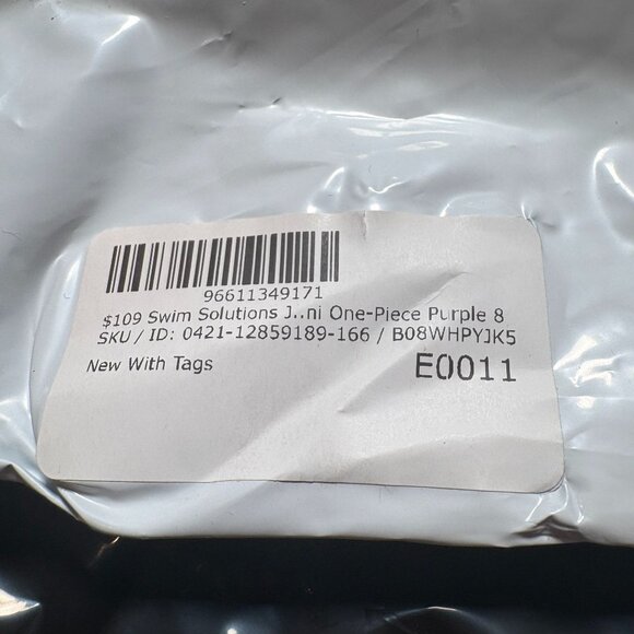 Swim Solutions Tummy Control Fauxkini One-Piece Swimsuit Women's Size 8 NWT! - Picture 7 of 7